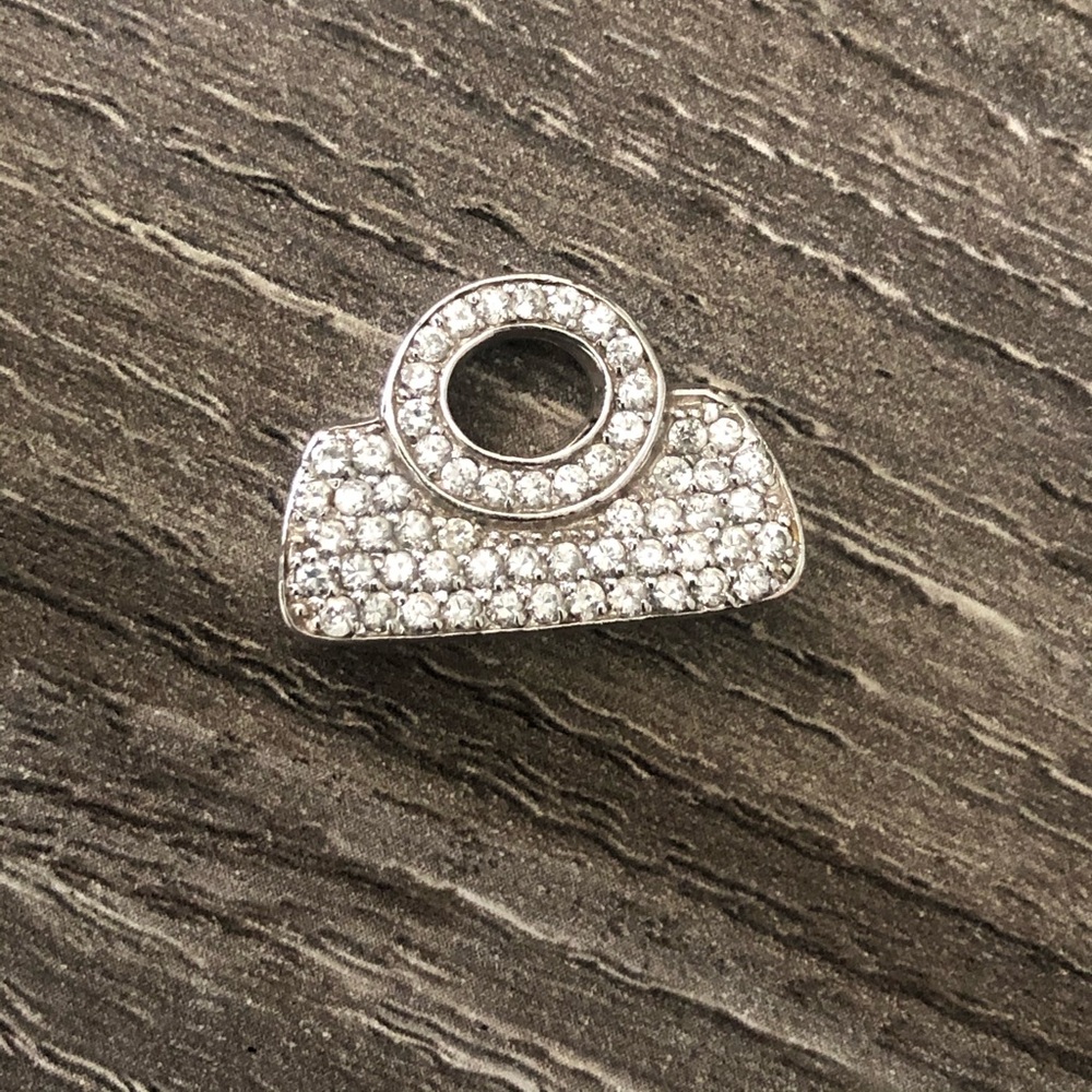 CZ silver purse pendent